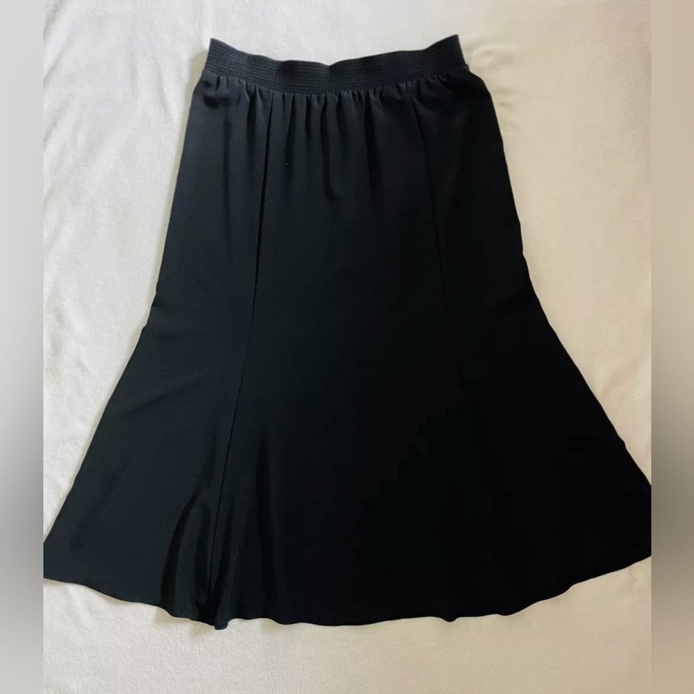 Vintage Three Flaggs Women Midi Skirt 12 Made In USA 80s Dance Retro Romantic